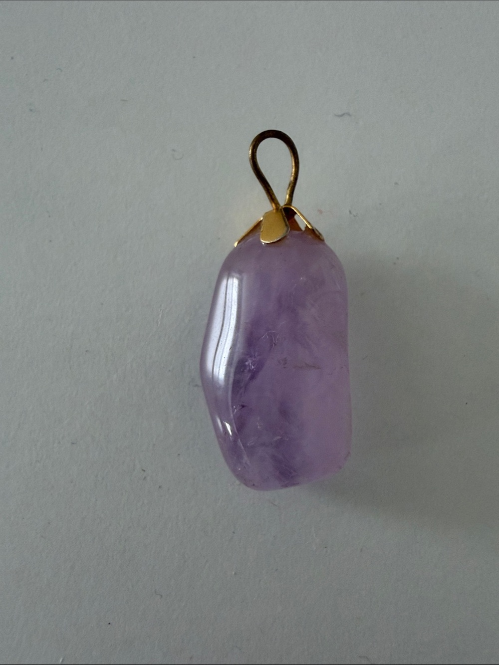 VINTAGE Amethyst Purple Crystal Pendant Necklace Accent
